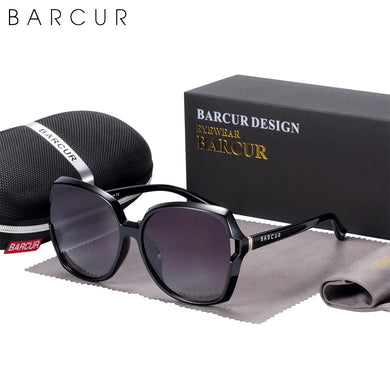 BARCUR Women's Oversized Polarized Gradient Sunglasses