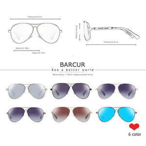 BARCUR Design Titanium Alloy Men's Sunglasses - Sunglass Associates