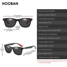 Load image into Gallery viewer, HOOBAN Classic Square Men&#39;s Sunglasses - Sunglass Associates