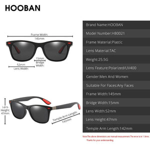 HOOBAN Classic Square Men's Sunglasses - Sunglass Associates