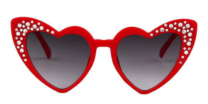 WHO CUTIE Diamond Heart Shaped Kids Sunglasses - Sunglass Associates