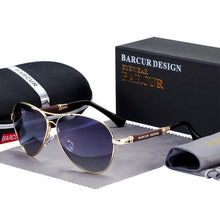 Load image into Gallery viewer, BARCUR Design Titanium Alloy Men&#39;s Sunglasses - Sunglass Associates