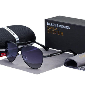 BARCUR Design Titanium Alloy Men's Sunglasses