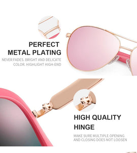FENCHI Women's Silver Mirror Pilot Sunglasses