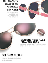 Load image into Gallery viewer, FENCHI Women&#39;s Silver Mirror Pilot Sunglasses