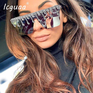 ICGUAA Women's Square Oversized Sunglasses - Sunglass Associates
