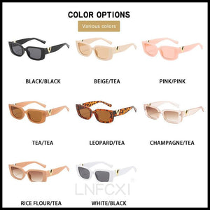 LNFCXI Retro Small Frame Cat Eye Sunglasses for Women - Sunglass Associates