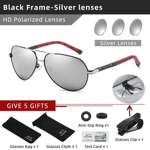 CLLOIO Men's Classic Aluminum Polarized Sunglasses