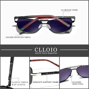CLLOIO Men's Classic Aluminum Polarized Sunglasses - Sunglass Associates
