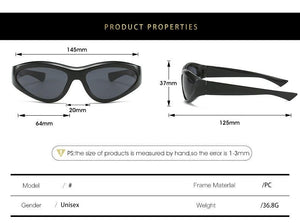 FenQiqi Oval Punk Unisex Sunglasses - Sunglass Associates