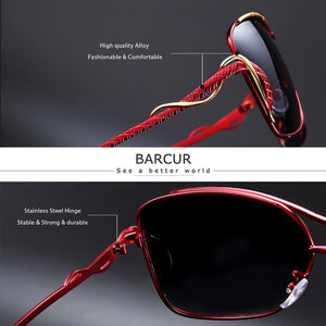 BARCUR Polarized Women's Oversized Sunglasses - Sunglass Associates