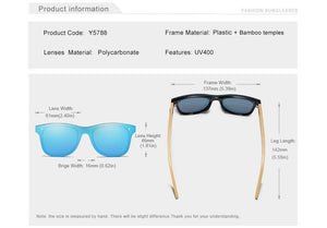 KINGSEVEN Bamboo Polarized Men's Square Sunglasses - Sunglass Associates