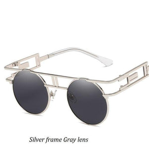 Gothic Steampunk Round Vintage Sunglasses - Sunglass Associates