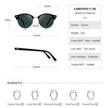 Load image into Gallery viewer, MERRYS DESIGN Women&#39;s Retro Rivet Polarized Sunglasses - Sunglass Associates