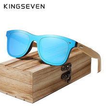 Load image into Gallery viewer, KINGSEVEN Bamboo Polarized Men&#39;s Square Sunglasses - Sunglass Associates