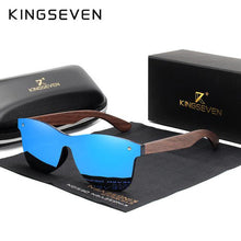 Load image into Gallery viewer, KINGSEVEN Men&#39;s Polarized Walnut Wooden Sunglasses - Sunglass Associates