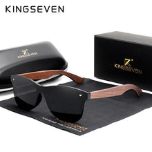 Load image into Gallery viewer, KINGSEVEN Men&#39;s Polarized Walnut Wooden Sunglasses - Sunglass Associates