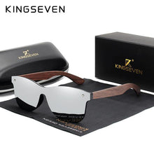 Load image into Gallery viewer, KINGSEVEN Men&#39;s Polarized Walnut Wooden Sunglasses - Sunglass Associates