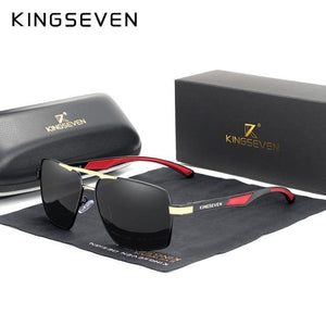 KINGSEVEN Aluminum Men's Polarized Square Sunglasses - Sunglass Associates