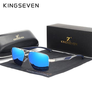 KINGSEVEN Aluminum Men's Polarized Square Sunglasses - Sunglass Associates