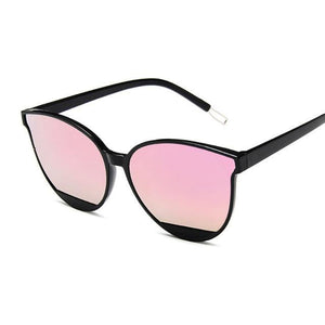 Women's Vintage Metal Mirror Cat Eye Vintage Sunglasses - Sunglass Associates