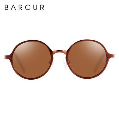 BARCUR Brand Light Weight Round Luxury Brand Men's Sunglasses - Sunglass Associates