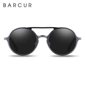 BARCUR Brand Light Weight Round Luxury Brand Men's Sunglasses - Sunglass Associates