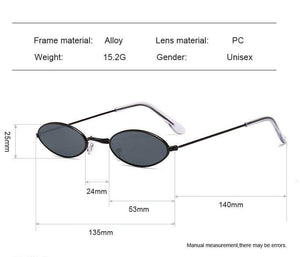 Retro Small Oval Women's Sunglasses - Sunglass Associates