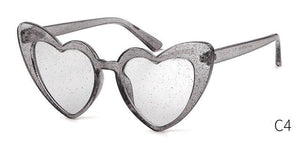 STORY Crystal Lover Heart Glitter Women's Sunglasses - Sunglass Associates