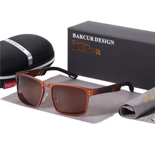 Load image into Gallery viewer, BARCUR Aluminum Magnesium Square Men&#39;s Pilot Sunglasses - Sunglass Associates