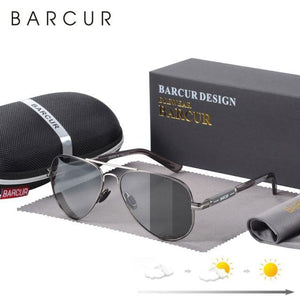 BARCUR Polarized Men's Pilot Sunglasses - Sunglass Associates