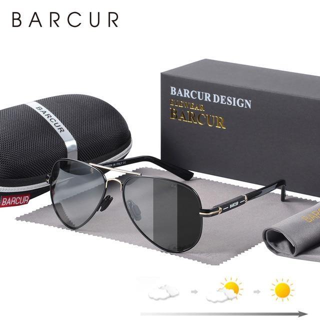 BARCUR Polarized Men's Pilot Sunglasses - Sunglass Associates