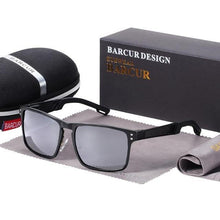 Load image into Gallery viewer, BARCUR Aluminum Magnesium Square Men&#39;s Pilot Sunglasses - Sunglass Associates