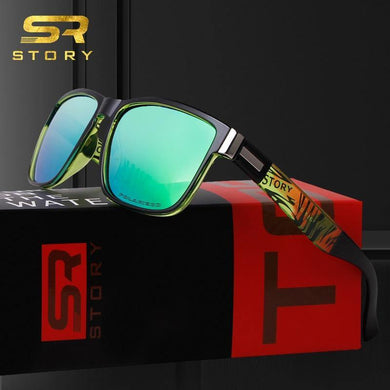 Story Vintage TR90 Square Polarized Men's Sunglasses - Sunglass Associates