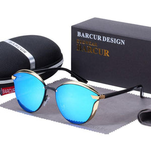 BARCUR Luxury Polarized Women's Round Sunglasses - Sunglass Associates