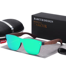 Load image into Gallery viewer, BARCUR Wood Sunglasses Natural Black Walnut Men&#39;s Sunglasses - Sunglass Associates