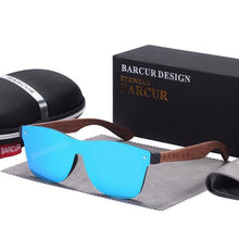 Load image into Gallery viewer, BARCUR Wood Sunglasses Natural Black Walnut Men&#39;s Sunglasses - Sunglass Associates