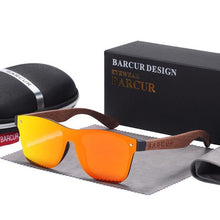 Load image into Gallery viewer, BARCUR Wood Sunglasses Natural Black Walnut Men&#39;s Sunglasses - Sunglass Associates