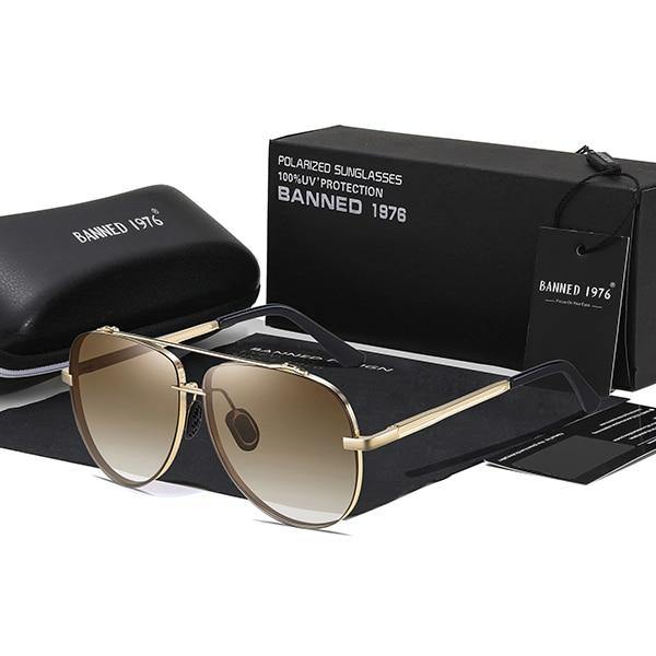 BANNED 1976 Men's Pilot Sunglasses - Sunglass Associates