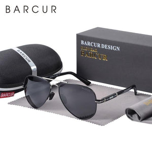 BARCUR Polarized Men's Pilot Sunglasses - Sunglass Associates