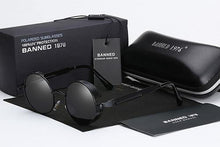Load image into Gallery viewer, BANNED 1976 HD Polarized Round Metal Men&#39;s UV400 Sunglasses - Sunglass Associates