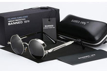 Load image into Gallery viewer, BANNED 1976 HD Polarized Round Metal Men&#39;s UV400 Sunglasses - Sunglass Associates