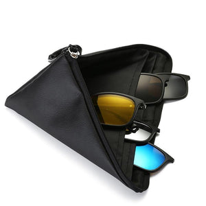 Belmon 5 Piece Clip On Magnetic Polarized Sunglasses - Sunglass Associates